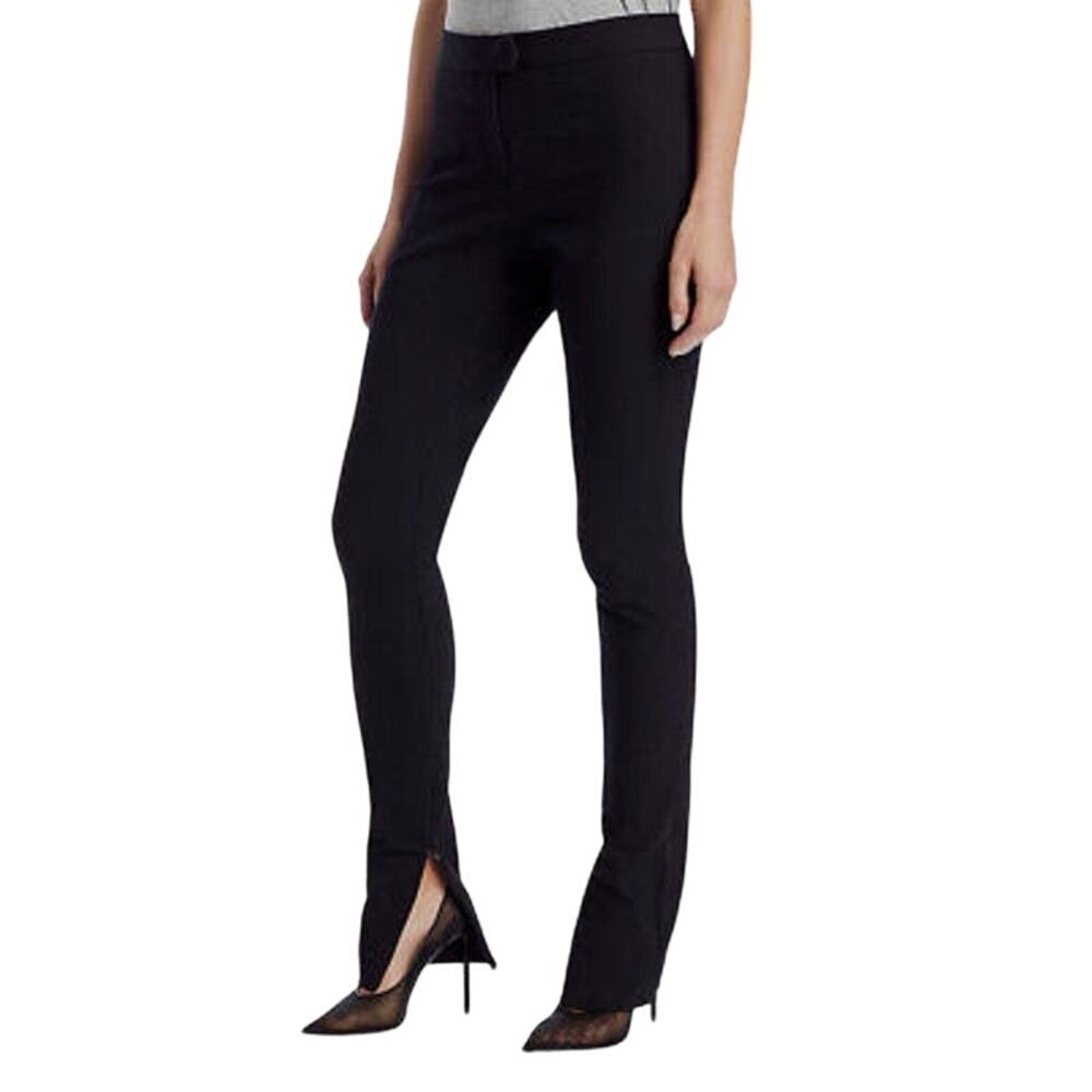 Rag & Bone Icon NWT Rebecca Ponte Black Pants Size 2 Straight Leg Zipper Hem
